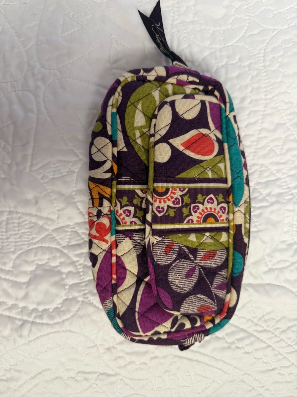 Vera Bradley Makeup Case Cosmetic Organizer w/ Removable Mirror Retired Pattern